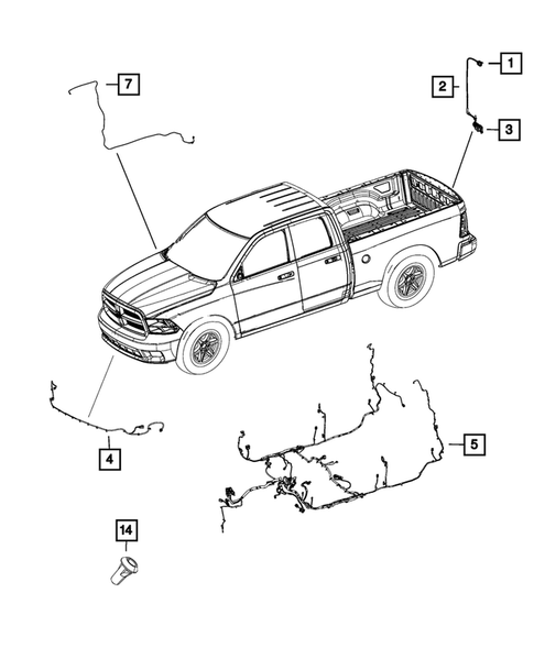 Wiring-Body and Accessories for 2016 Ram 1500 #2