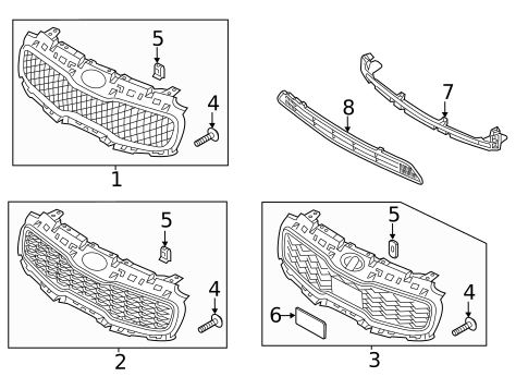 Grille for 2019 Kia Sportage #0
