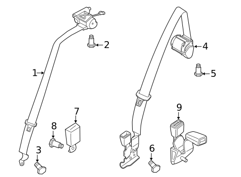 Seat Belt for 2018 Porsche Panamera #1
