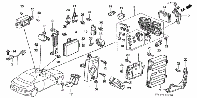 Control Unit (Cabin) for 1995 Acura Integra #1