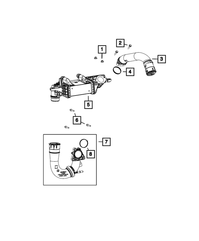 « 68628359AA –  : Air Admis Refroidisseur pour Mopar Image »