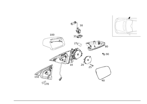 Outside Mirror, Right for 2014 Mercedes-Benz GLK250 #0