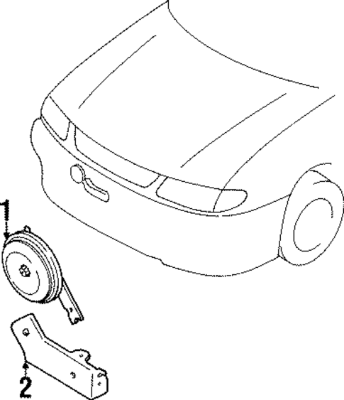 Horn for 1996 Mazda Protege #0