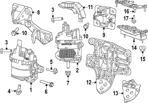 Engine & Trans Mounting for 2023 Jeep Grand Wagoneer L #0