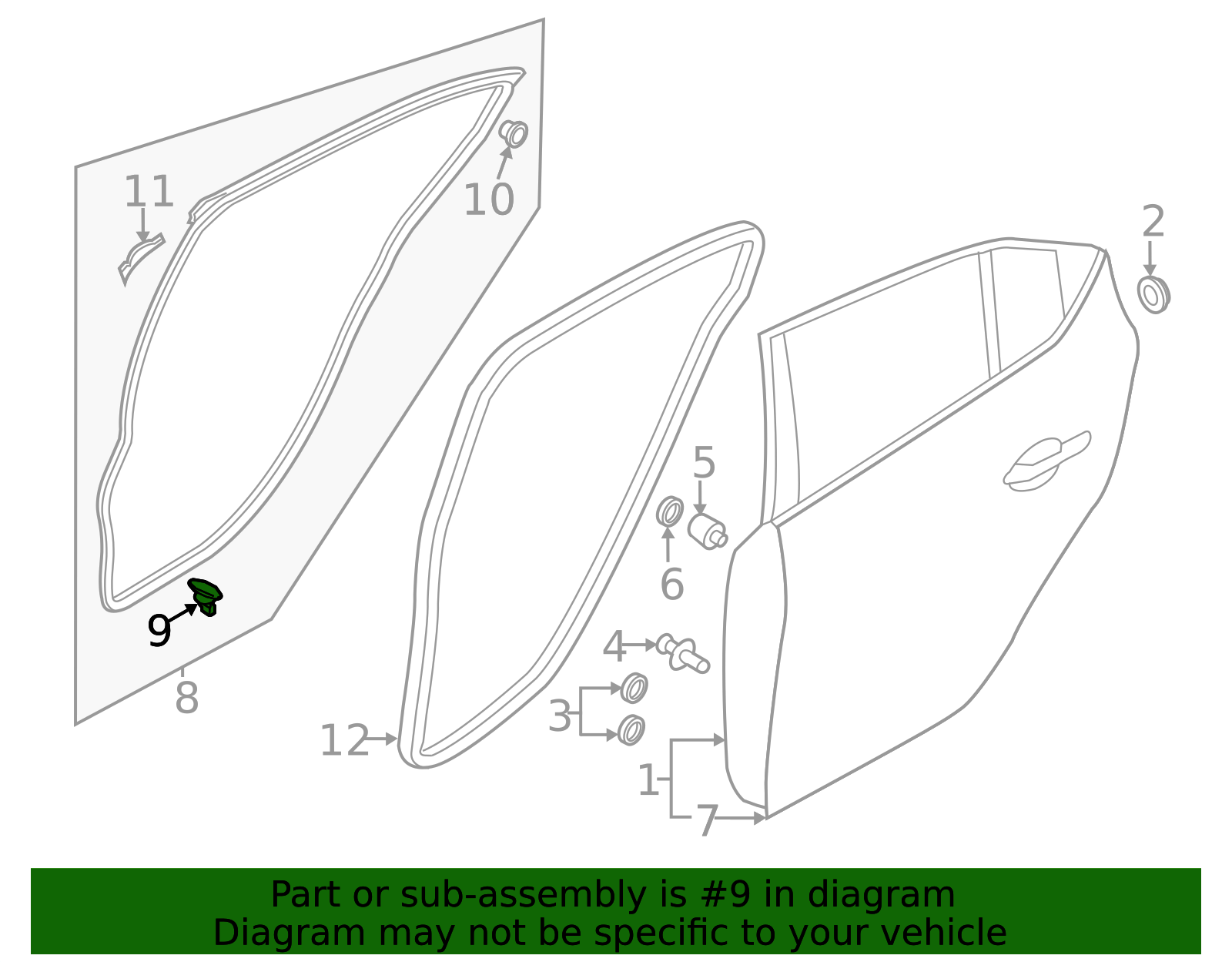 2010-2021 Mazda Door Weather-Strip Retainer BBM6-58-762