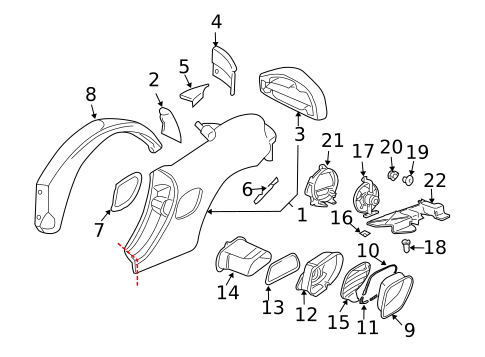 Quarter Panel & Components for 2000 Porsche Boxster #0