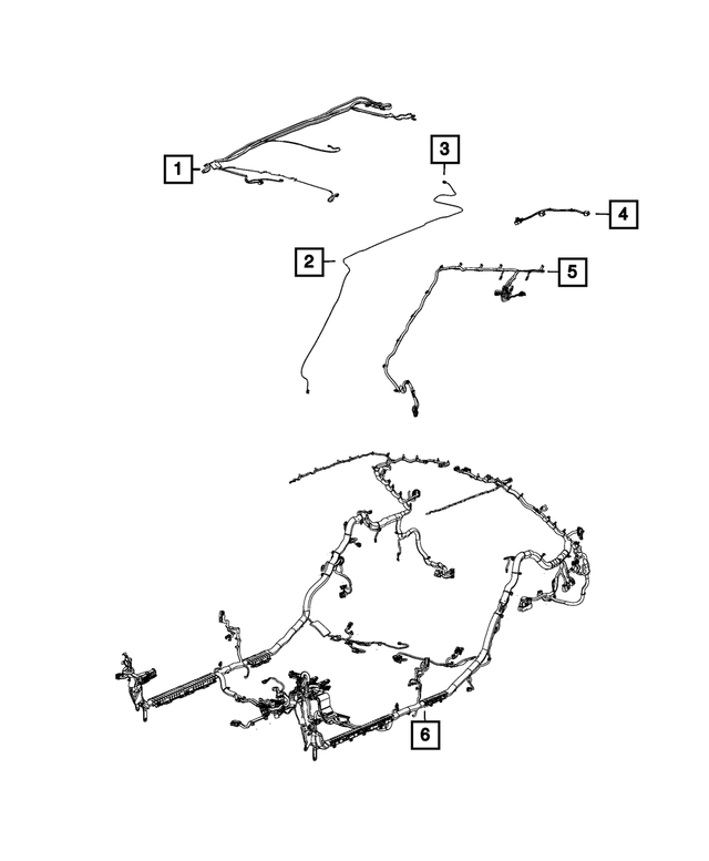 68472296AA - Electrical: Headliner Wiring for Mopar Image