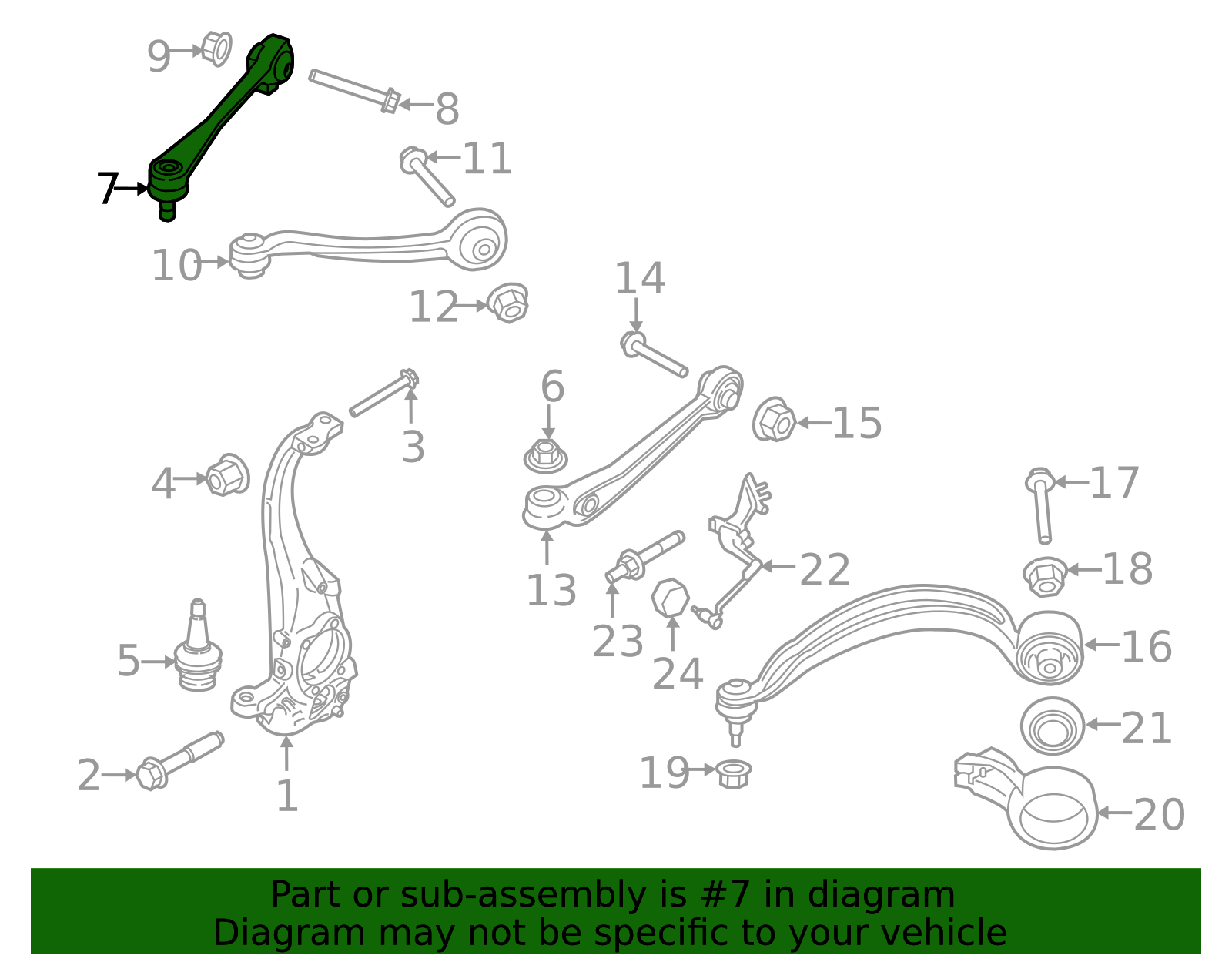 2015-2026 Porsche Macan Ft Upper Control Arm PAC-407-506 | OEM
