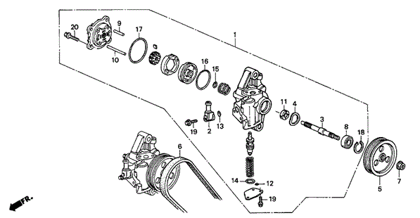 P.S. Pump (1) for 1996 Acura Integra #0