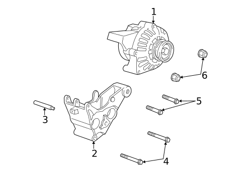 Alternator for 2000 Chevrolet Silverado 1500 #0