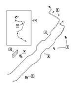 57009655AA - Fuel and Accelerator Pedal: Fuel Supply And Return Tube for Ram: 2500, 3500 Image