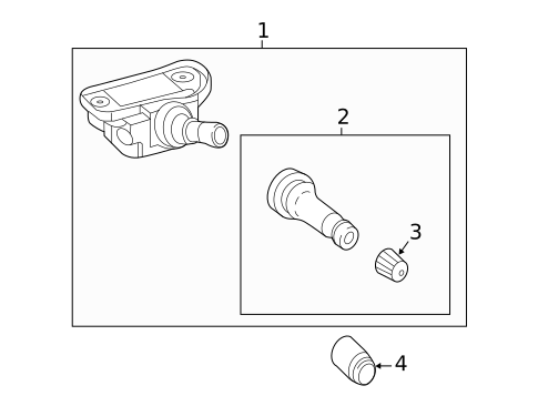 Tire Pressure Monitor Components for 2022 Mercedes-Benz GLS 63 AMG&reg; #0