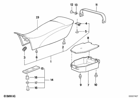 Bench Seat for 1996 BMW-Motorrad R 100 R #0