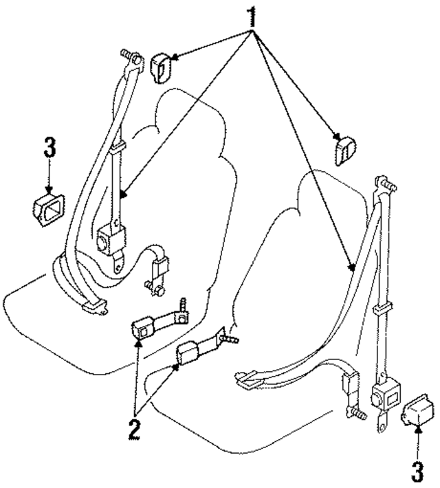86840D3867 - : Retractor Assembly for Nissan Image