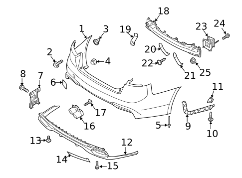 Bumper & Components - Rear for 2019 Kia Stinger #0