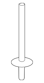 1416003133 - Body: Bumper Cover Rivet for Kia: Carnival, Forte, Forte5, K5, K900, Optima, Rio, Rondo, Sorento, Soul, Soul EV, Sportage, Stinger, Telluride Image