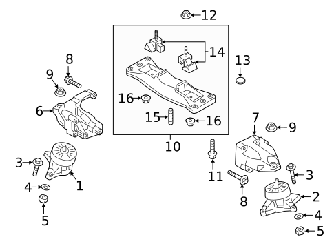 Engine & Trans Mounting for 2019 Genesis G90 #1