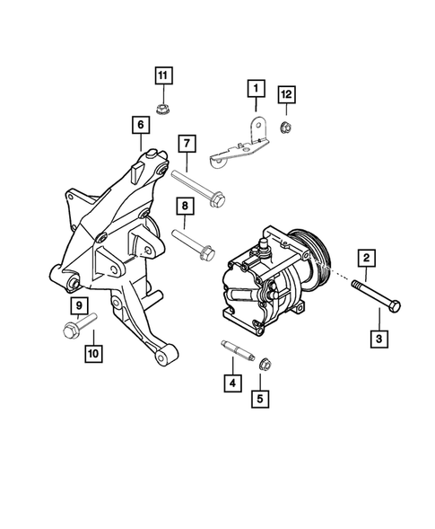 Air Conditioner Compressor and Mounting for 2017 Fiat 500 #0