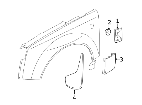Exterior Trim - Fender for 2007 Saturn Vue #0