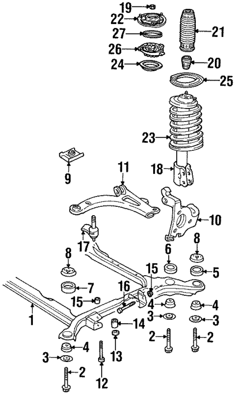 Detroit Axle Front Suspension Kit For Buick Park Avenue & Riviera 1998-2005: Struts, Wheel Bearings, Tie Rods, Sway Bar Links