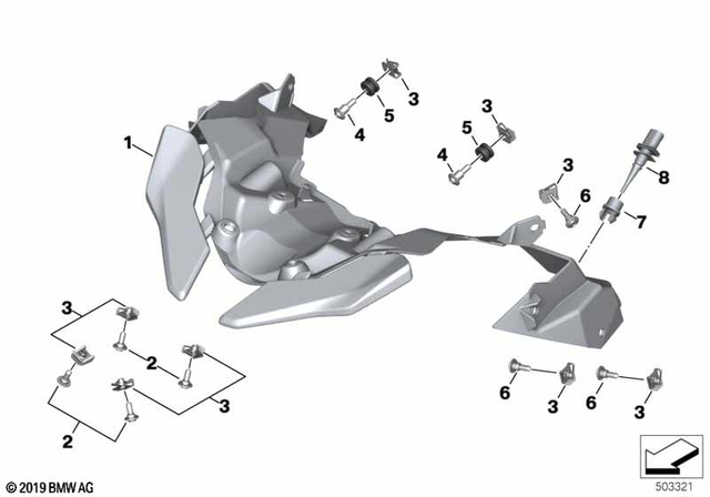 46638392779 - Frame and Mounting Parts: Front Apron, Lower -  for BMW-Motorrad Image