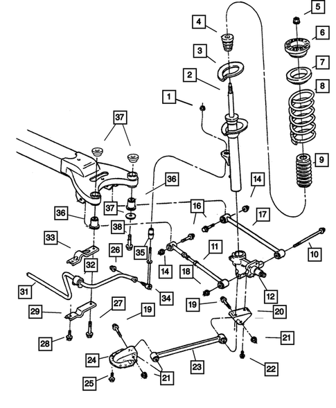 Rear Suspension for 2002 Chrysler Concorde #0