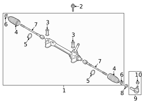 Steering Gear & Linkage for 2024 Mitsubishi Mirage #0