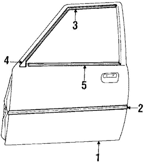 Door & Components for 1985 Mitsubishi Cordia #0