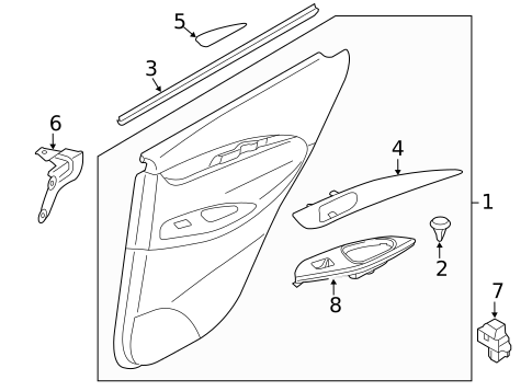 Rear Door for 2009 INFINITI EX35 #2