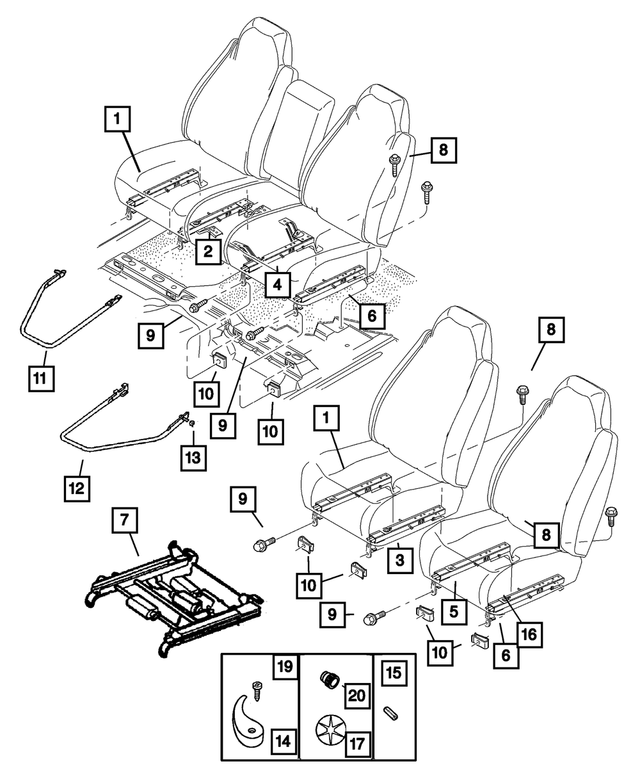 5019589AA - Interior Trim: Manual Seat Adjuster for Mopar Image