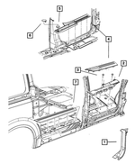 ZR37XT1AB - : Scuff Panel, Left for Mopar Image