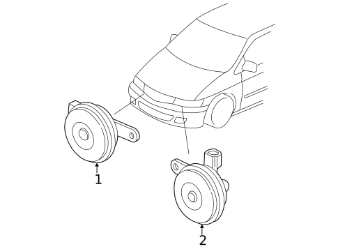 Horn for 2005 Honda Pilot #0