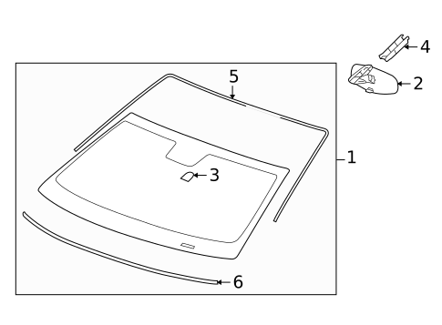 Glass - Windshield for 2014 Chevrolet Camaro #0