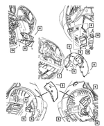 4724716AA - Body Sheet Metal Except Doors: Splash Shield, Right, Rear Wheel/house for Mopar Image