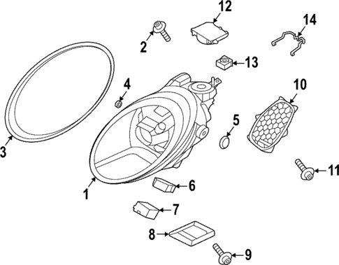 Headlamp Components for 2021 Porsche 911 #0