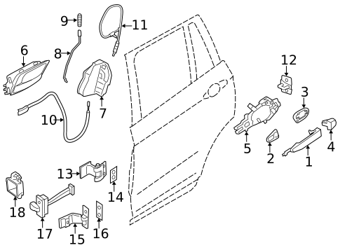 Lock & Hardware for 2015 BMW X1 #1