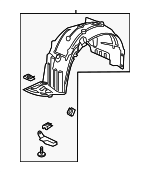 74101TGHA00 - Body: Fender Liner for Honda: Civic Image