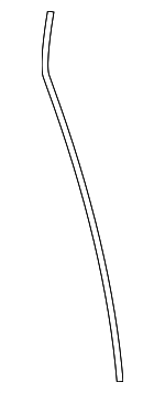 74108TGHA00 - Body: Air Outlet Seal Strip for Honda: Civic Image