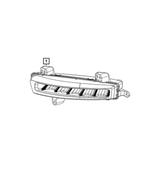 68425741AB - : Front Fog Lamp, Left for Jeep: Grand Wagoneer, Wagoneer Image