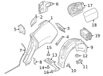 7147169847 - Body: Wheelhouse Liner Nut for BMW Image