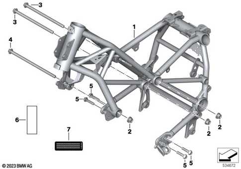 Motorcycle Frame for 2022 BMW-Motorrad R 1250 R #0