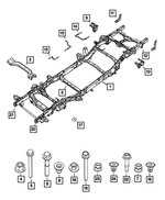 6105249AA - Frame, Bumper and Fascia: Nut for Dodge: Journey, Ram 1500 | Jeep: Compass, Grand Wagoneer, Wagoneer, Wrangler | Ram: 1500, 1500 Classic, 2500, 3500 Image