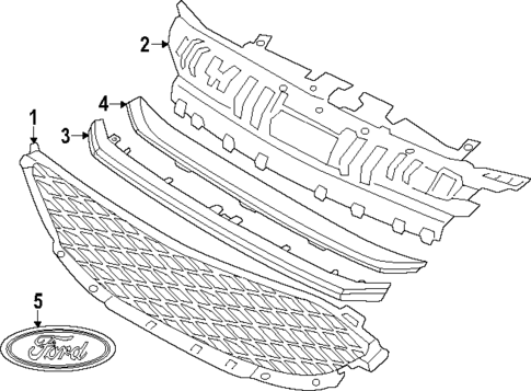 Grille for 2023 Ford Escape #0