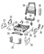 1CW501DAAA - Interior Trim: Driver Inboard Shield for Mopar Image image