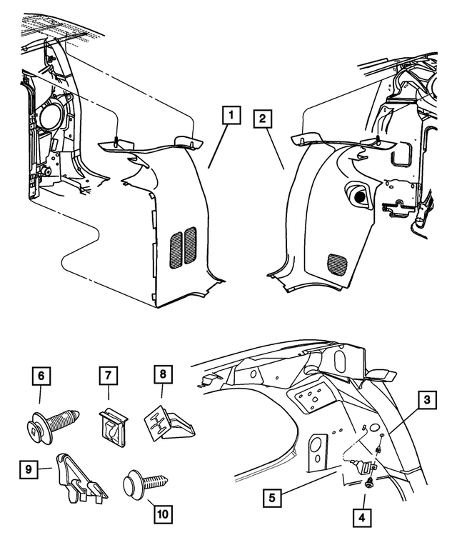6505928AA - Interior Trim: Fastener for Mopar Image image