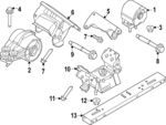 NL3Z6038A - Engine: Motor Mount for Ford Image