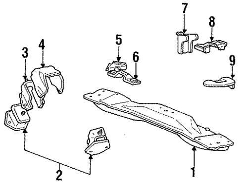 Engine & Trans Mounting for 1993 Dodge Ram 50 #0