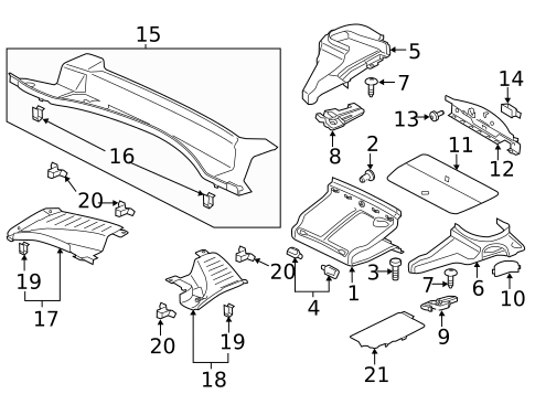 Interior Trim - Rear Body for 2020 Jaguar F-Type #3