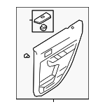 7T4Z7827406AE - Body: Door Trim Panel for FORD Image