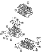 RL049563AA - Engine 4.0L V6 DOHC: Short Block for Mopar Image